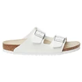 Birkenstock: Unisex Arizona Narrow Leather Sandal - White (Size 41 EU)