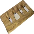 Taylors: Cheese Knives & Acacia Wood Cheese Board Set (4 Piece Set)
