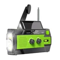 Emergency Solar Hand Crank Portable Charger and Flashlight - Green