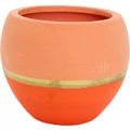 Lavida: Pot Round - Nat/ Orange