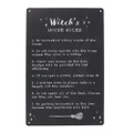 Witch's House Rules Metal Sign