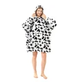 Printed Cuddle Hoodie Blanket - Cow Print