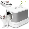Zoomies Foldable Large Portable Litter Box - Grey