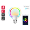 Kogan SmarterHome 10W Colour & Warm/Cool White Smart Bulb (B22, Wi-Fi) - 4 Pack