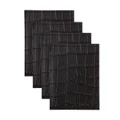 Maxwell & Williams: Table Accents Leather Look Alligator Coaster - Black (10x10cm)