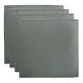 Maxwell & Williams: Table Accents Leather Look Cowhide Coaster Set - Grey (10x10cm)
