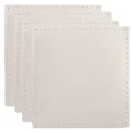 Maxwell & Williams: Table Accents Leather Look Cowhide Coaster Set - Ivory (10x10cm)