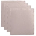 Maxwell & Williams: Table Accents Leather Look Cowhide Coaster Set - Salt (10x10cm)