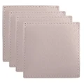 Maxwell & Williams: Table Accents Leather Look Cowhide Coaster Set - Salt (10x10cm)