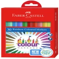 Faber-Castell: Rainbow Coloured Markers – Pack of 30