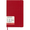 Moleskine: 2024 Diary Large Hard Cover 12 Month Daily - Scarlet Red