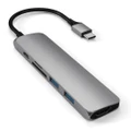 SATECHI: Slim USB-C MultiPort Adapter Version 2 - Space Grey