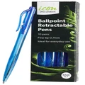 Icon: Ballpoint Retractable Pens - Fine Blue (Pack 10)