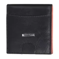 Urban Forest: Eddy Slim Leather Wallet - Decker Black/Papyaya