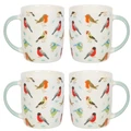 Garden Bird Coffee Mugs (Set of 4)