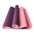 Ape Style Non-Slip Thick Yoga Training Mat (8mm) - Maroon/Pink