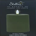 Stellar Haus: Green Pillar Indoor LED Candle with Timer