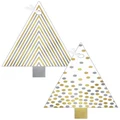 Christmas Foiled Gift Tags - Triangle Trees (10 Pack)