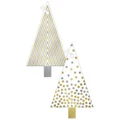 Christmas Foiled Gift Tags - Triangle Trees (10 Pack)