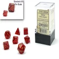 Chessex: Glitter Mini-Polyhedral Dice Set - Ruby/Gold