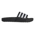 Adidas Men's Adilette Boost Slides - Black/White/Black (Size 4 US)