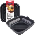 Daily Bake: Silicone Square Collapsible Air Fryer Basket - Charcoal (22x22cm)