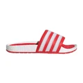 Adidas Originals Men's Adilette Boost Slides - White/Grey One/Red (Size 10 US)