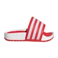 Adidas Originals Men's Adilette Boost Slides - White/Grey One/Red (Size 8 US)