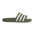 Adidas Unisex Adilette Aqua Slides - Green/White/Green (Size 6 US)