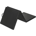 Tri-Fold Folding Thick Exercise Mat with Carrying Handles - Black