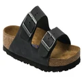 Birkenstock: Unisex Arizona Oiled Leather Sandal - Black (Size 36 EU)