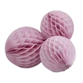 Ginger Ray: Pink Honeycomb Ball Decorations