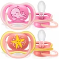Avent: Ultra Air Pacifier - Pink 6-18m (2 Pack)