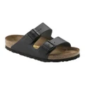 Birkenstock: Arizona Natural Leather - Narrow Fit Sandal (Black, Size 44 EU)