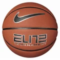 Nike Elite Tournament 8P Basketball - Amber / Black / Metallic Silver - Size 7