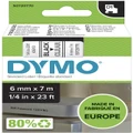 Dymo: D1 Label Tape - Black on Clear (6mm x 7M)