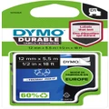Dymo: D1 Durable Label Tape - Black on White (12mm x 5.5M)