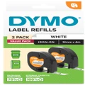 Dymo: LetraTag Iron-On Tape - 12mm x 2M (2 Pack)