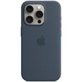 Apple: iPhone 15 Pro Max Silicone Case with MagSafe - Storm Blue