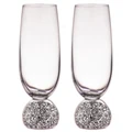 Kiara: Silver Champagne Glass Set