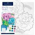 Faber-Castell: Creative Studio Paint By Number Watercolor Set - Succulents