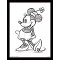 Disney Minnie Mouse Sketch - Framed