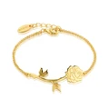 Couture Kingdom: Disney Beauty and the Beast Rose Bracelet - Yellow Gold