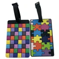 Rubber Luggage Tag (2pcs) - Puzzle