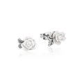 Disney: Beauty and the Beast Rose Studs - White Gold