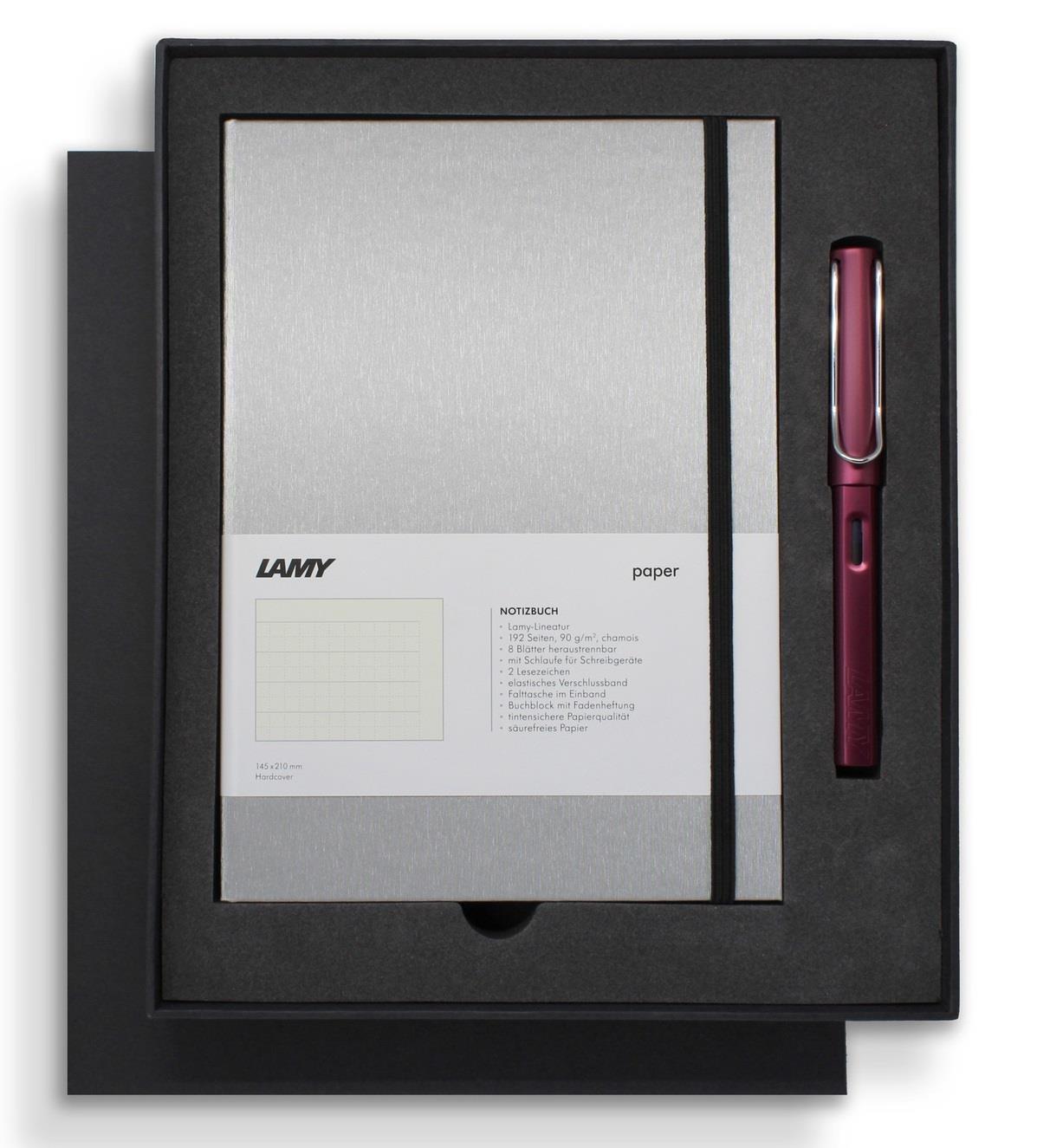 Lamy: A5 Hardcover Notebook Fountain Pen Gift Set - Blk/Purple