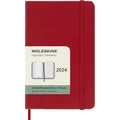 Moleskine: 2024 Diary Pocket Hard Cover 12 Month Weekly - Scarlet Red