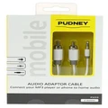 Pudney: 3.5mm Stereo Plug To 2 RCA Plugs 2 Metre - White