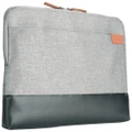 Evol Uluru 13.3" Herringbone/poly & Coated Canvas Laptop Sleeve Light Grey