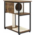 VASAGLE Feandrea Cat Tree and End Table - Rustic Brown